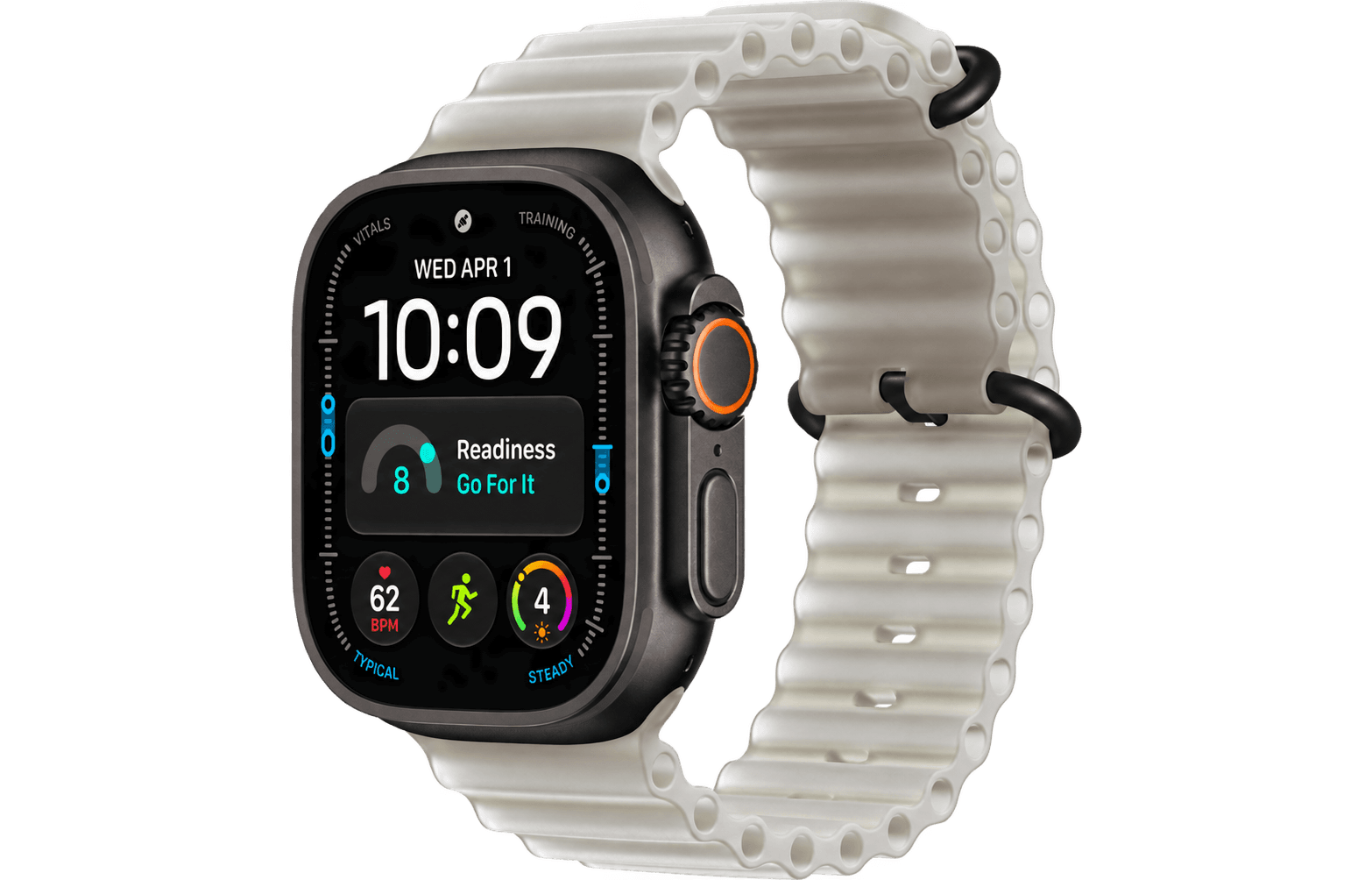 Apple Watch Ultra 4 — Black / Ocean Band Translucent Gray